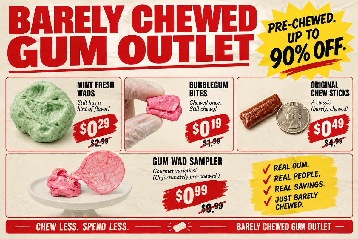 Barely Chewed Gum Outlet promotional image