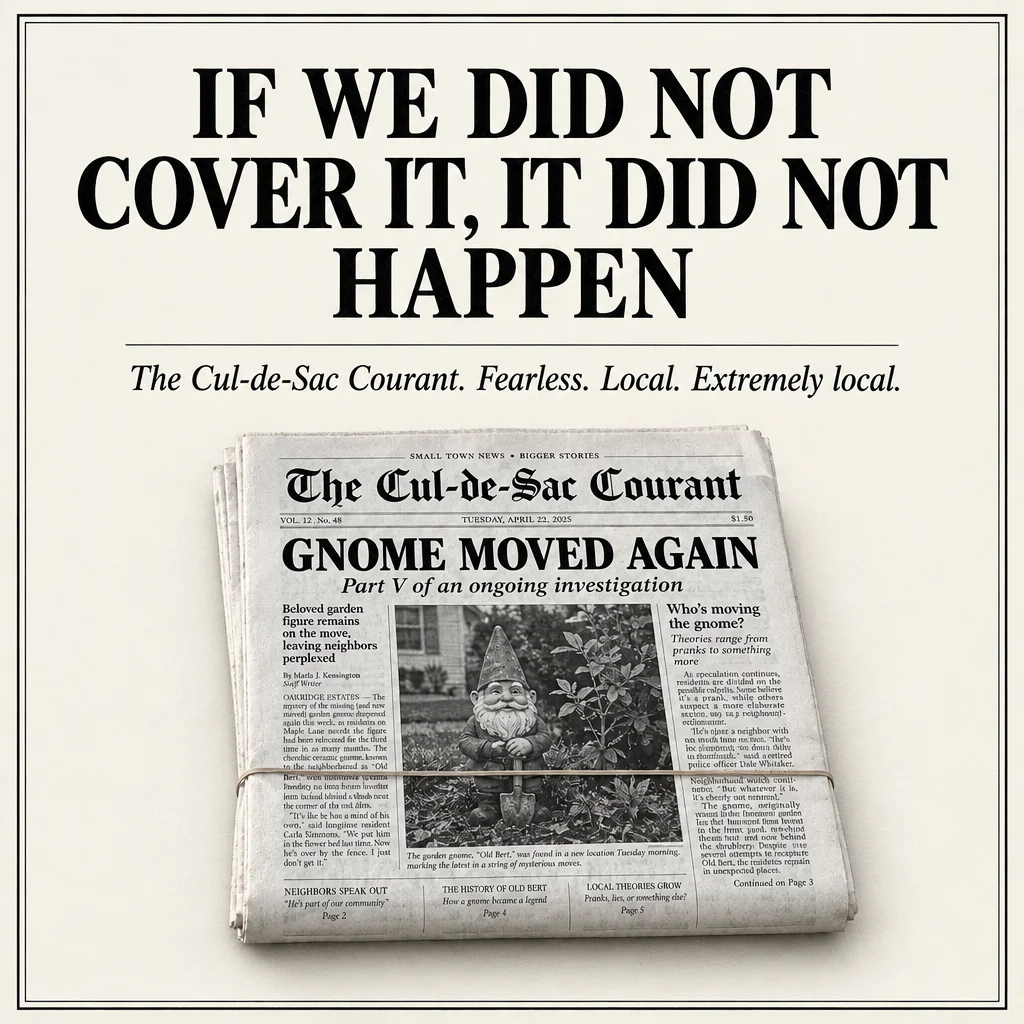 Poster: If we did not cover it, it did not happen