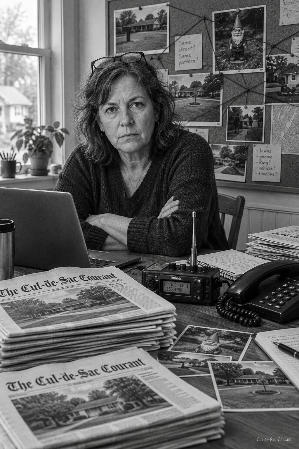 Marla J. Kensington in the Courant newsroom