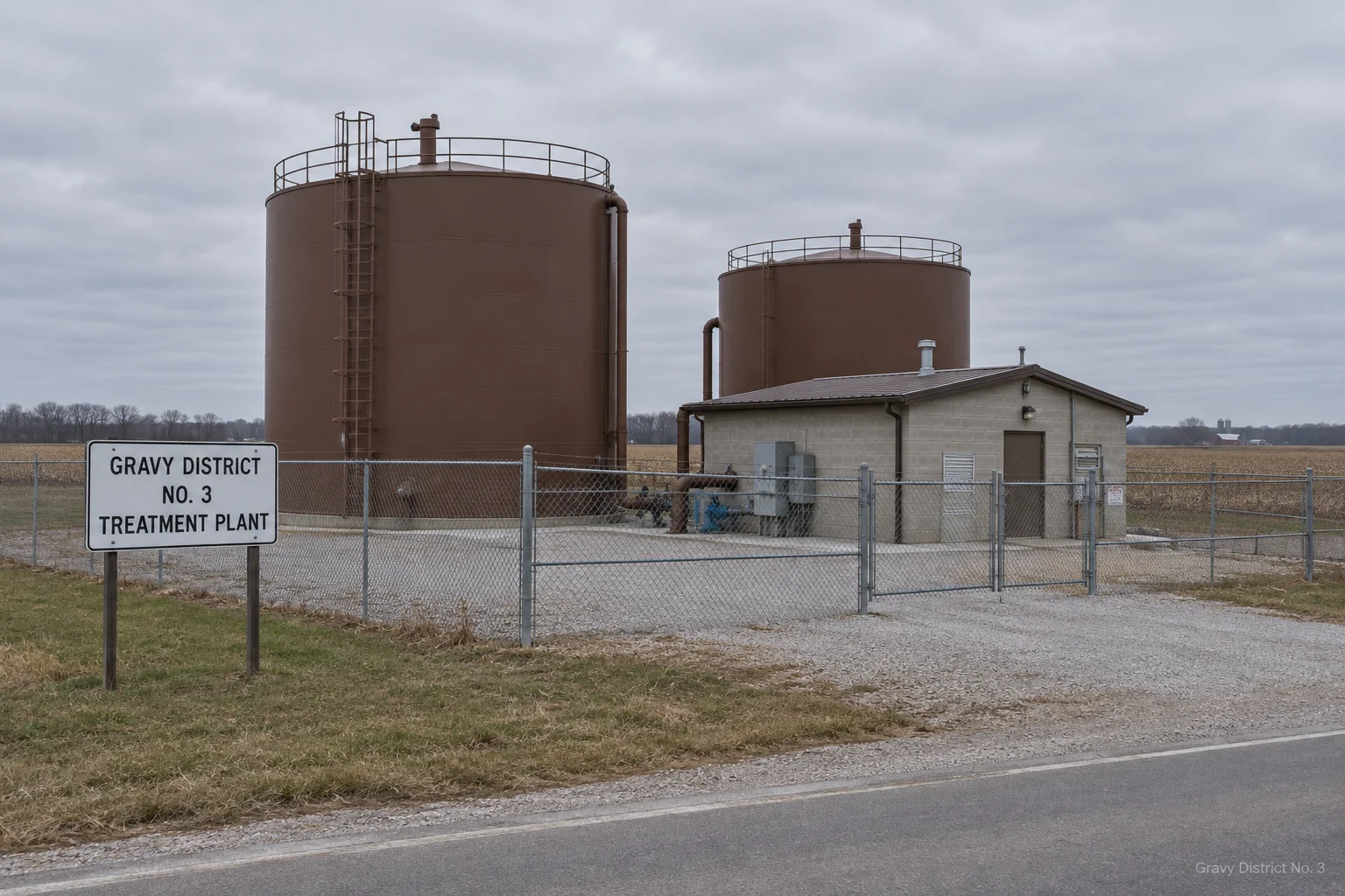 Gravy District No. 3 treatment plant on County Road H