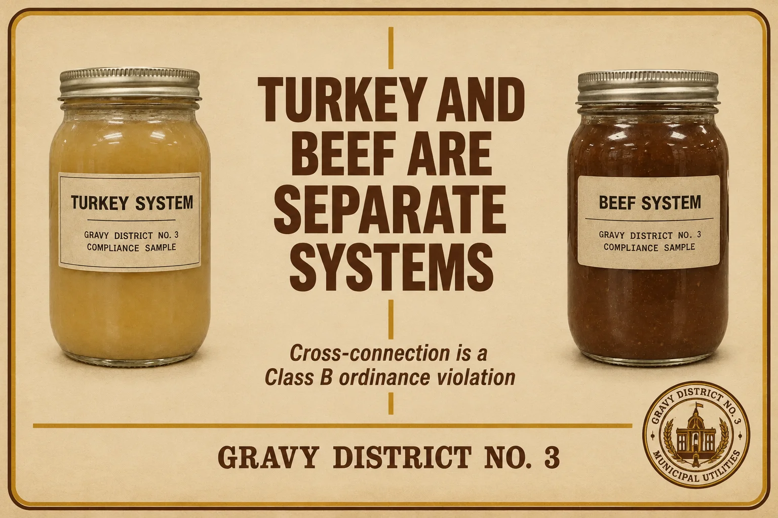 Poster: Turkey and beef are separate systems