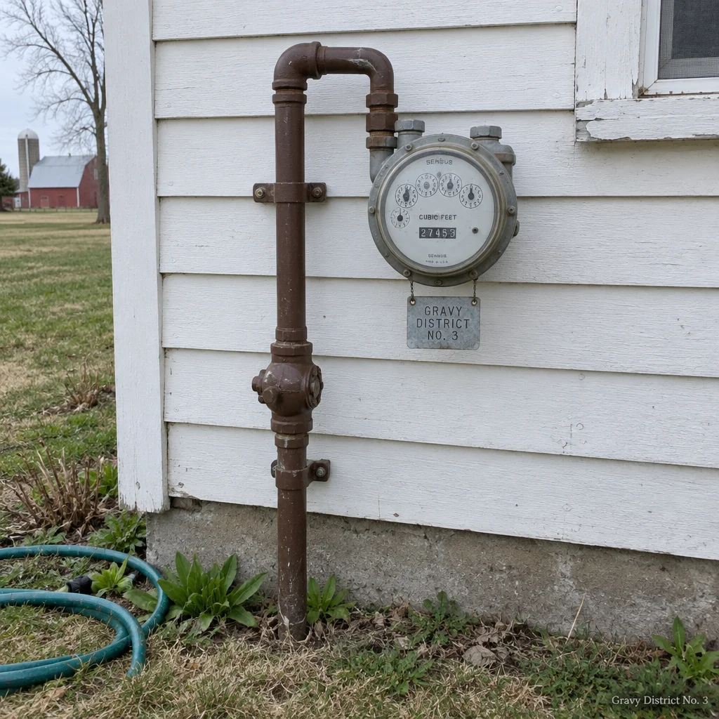 A residential gravy meter in Butternut Falls