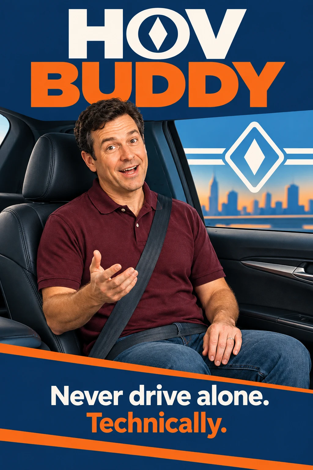 HOV Buddy portrait poster featuring Conversational Dave