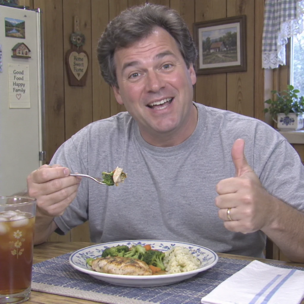 Doug from Ohio at his kitchen table