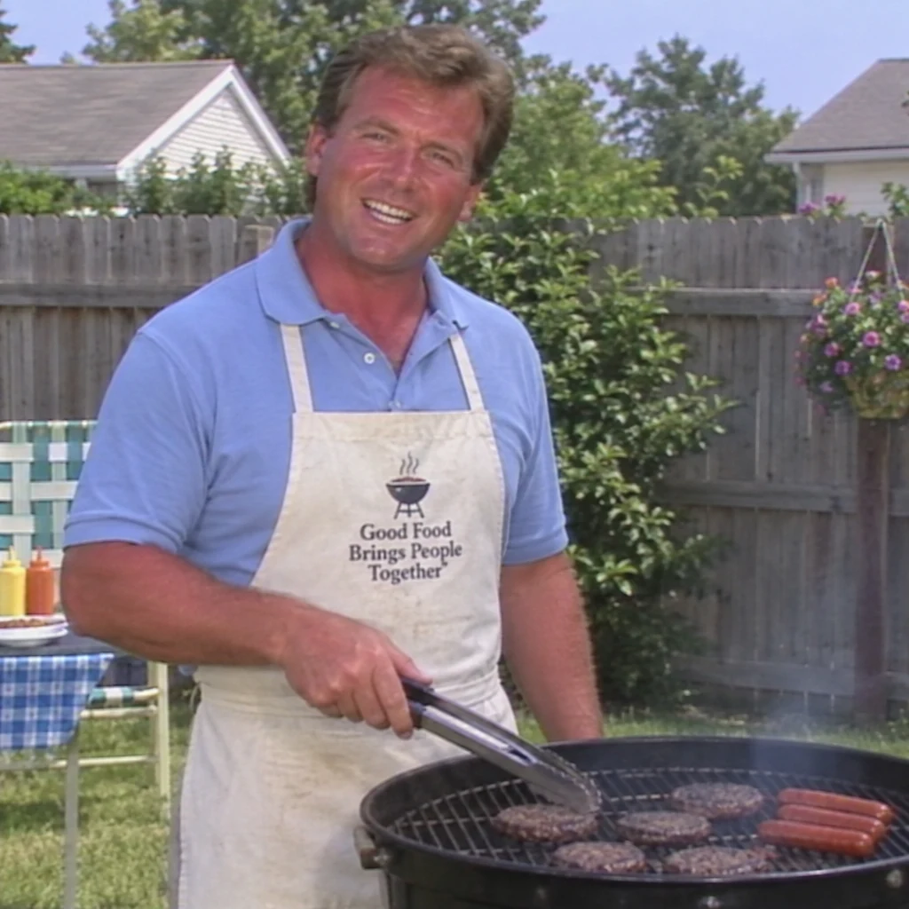 Gary at his backyard grill