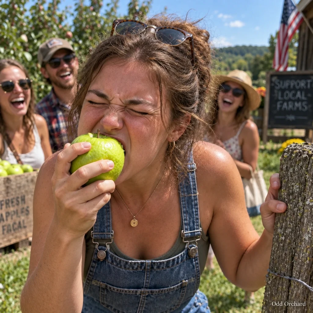 A picker mid-wince after biting a Gasper