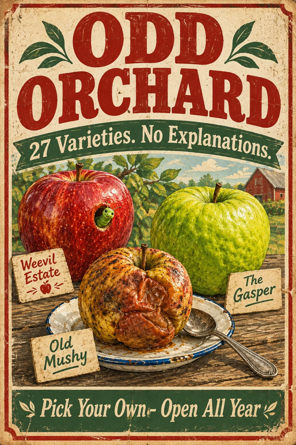 Odd Orchard portrait poster
