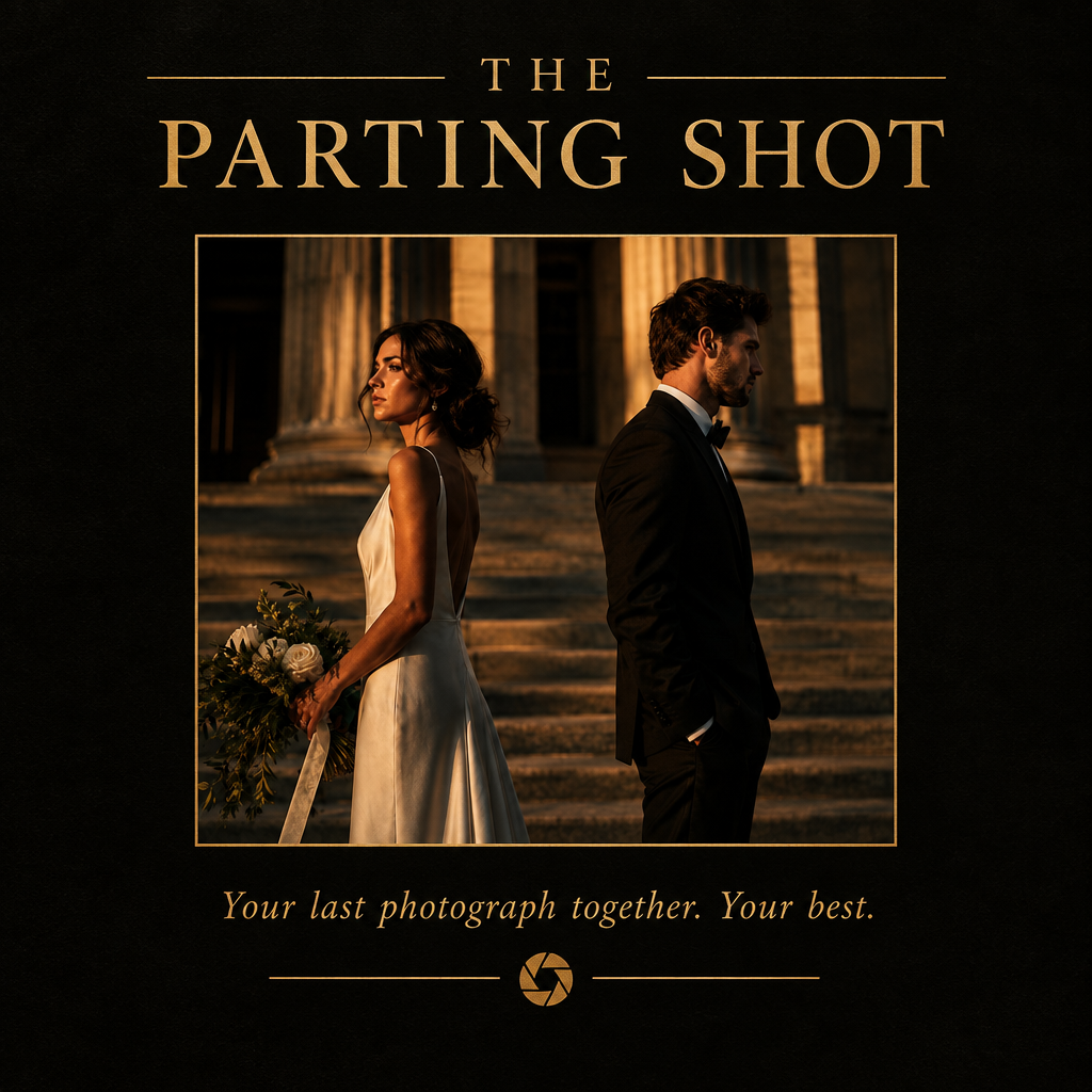 Square campaign print for The Parting Shot
