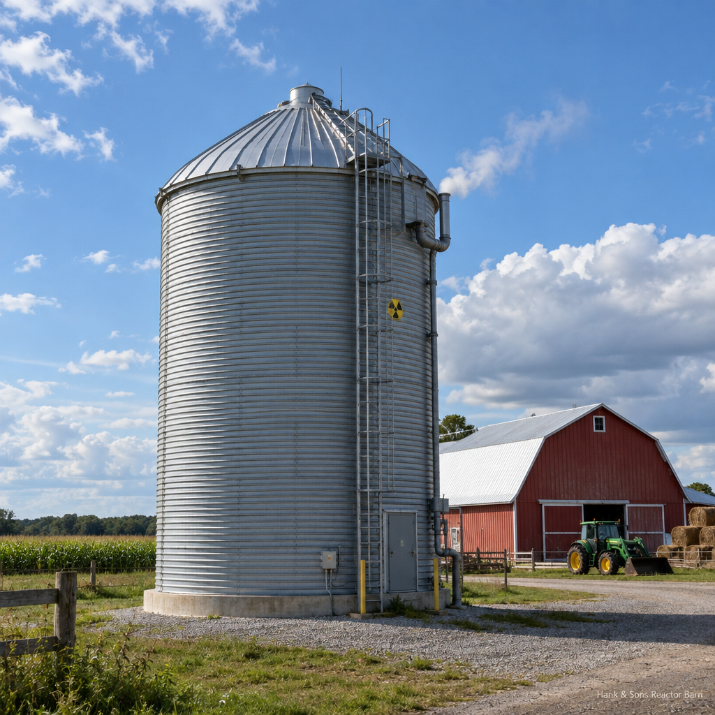The Grain Silo, a reactor disguised as a galvanized steel grain silo