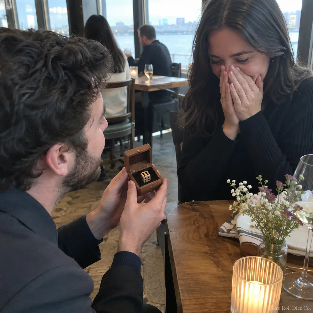 A proposal made with a die instead of a ring