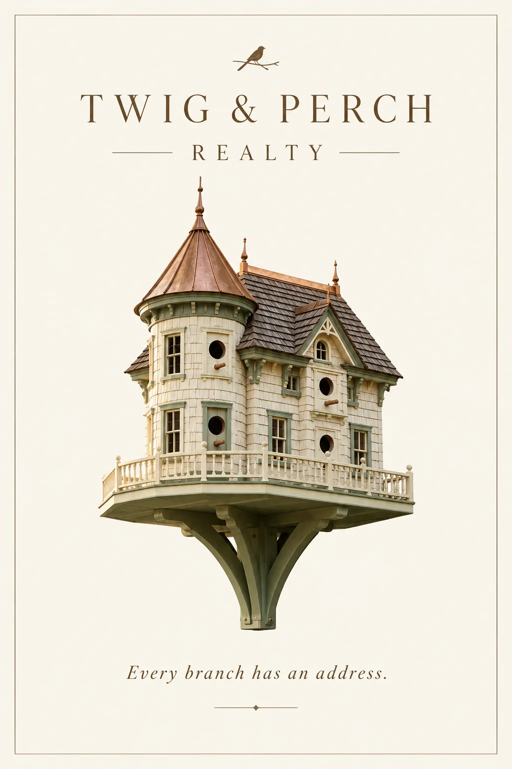 Twig & Perch Realty poster: Every branch has an address